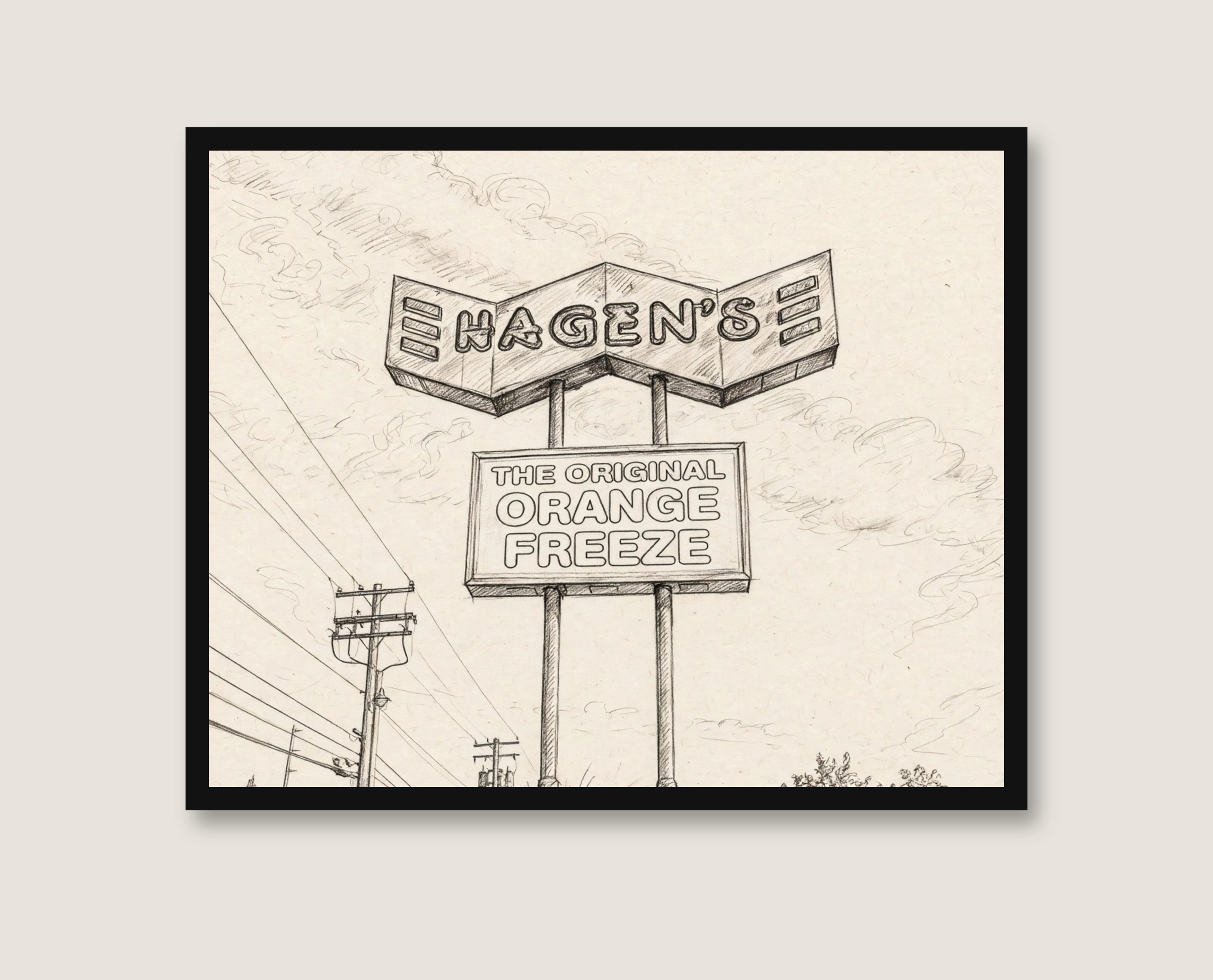 Framed preview of Hagen's Orange Freeze