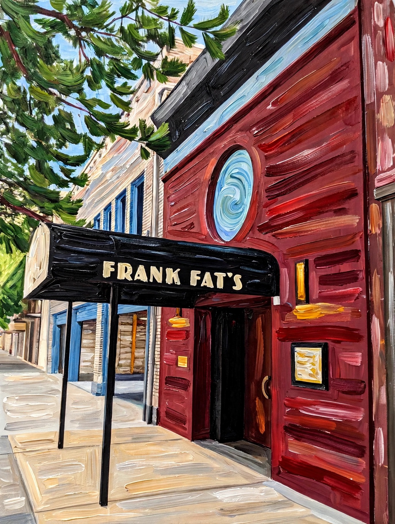 Frank Fat's - original painting of Frank Fat's, Sacramento, California by Eric Chambers